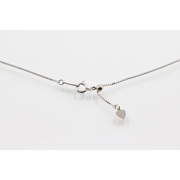 K18WG/PT900 ダイアイリペンダントネックレス 0.50ct 3.90g　留め具