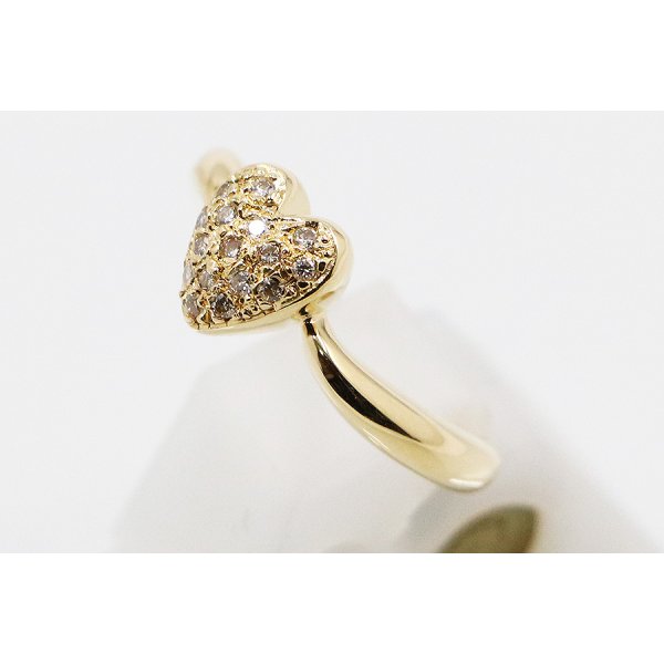 K18 ダイアイリリング 0.11ct 3.40g　サイド