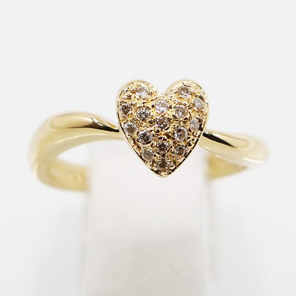 K18 ダイアイリリング 0.11ct 3.40g