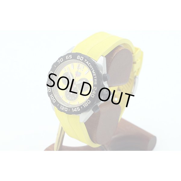 タグホイヤー　フォーミュラー１　クロノグラフ　ＣＡＺ１０１ＡＭ　黄色文字盤　サイド