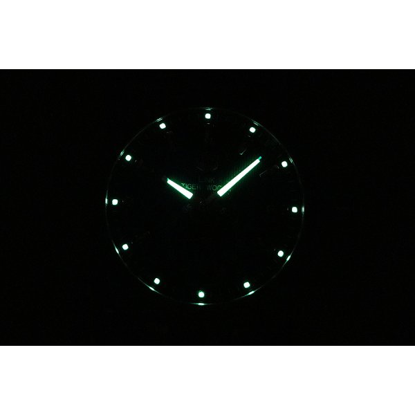 タグホイヤー　リンク　ＷＪＦ２１１Ｄ　黒文字盤　紫リング　タイガーウッズ限定　ライト暗闇