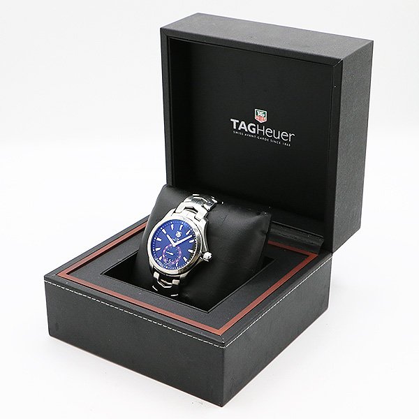 タグホイヤー　リンク　ＷＪＦ２１１Ｄ　黒文字盤　紫リング　タイガーウッズ限定　箱