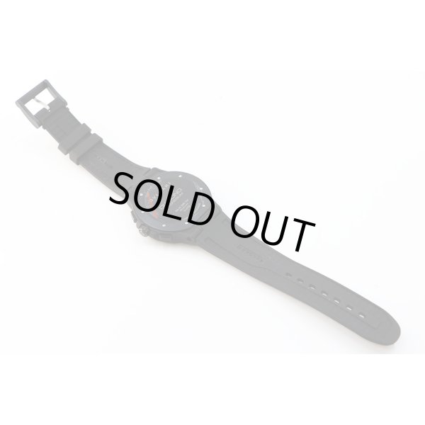 ブルガリ　ディアゴノマグネシウム クロノ ＤＧ４２ＳＭＣ　ＣＨ　黒文字盤　ラバーベルト状態　裏面