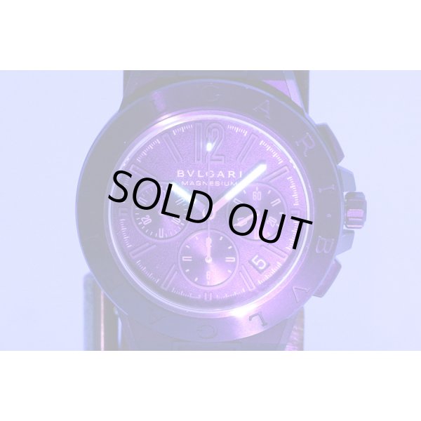 ブルガリ　ディアゴノマグネシウム クロノ ＤＧ４２ＳＭＣ　ＣＨ　黒文字盤　ライト