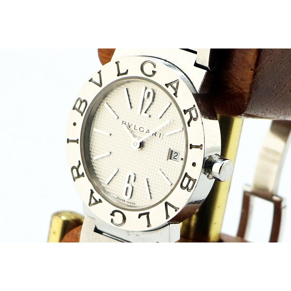 ブルガリ　ブルガリブルガリ　ＢＢ２６ＳＳ　銀文字盤　サイド拡大