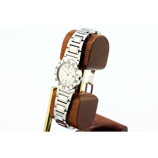 ブルガリ　ブルガリブルガリ　ＢＢ２６ＳＳ　銀文字盤　サイド