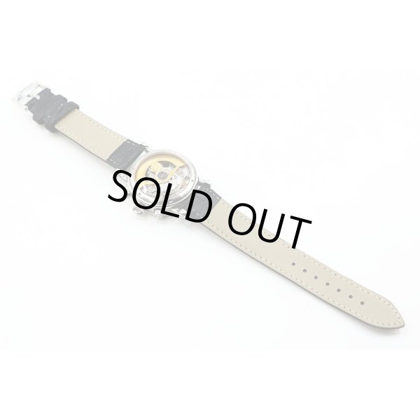 クロノスイス　ルナクロノ　ＣＨ７５２３　黒文字盤　革ベルト状態　裏面