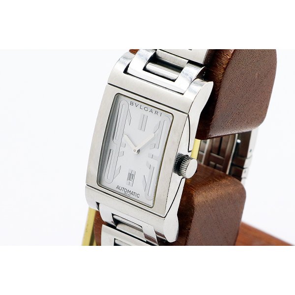 ブルガリ　レッタンゴロ　ＲＴ４５Ｓ　白文字盤　サイド拡大