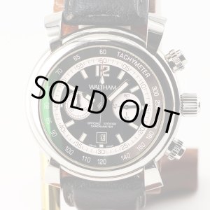 画像: ウォルサム　フィダルゴ　クロノグラフ　黒文字盤　白リング