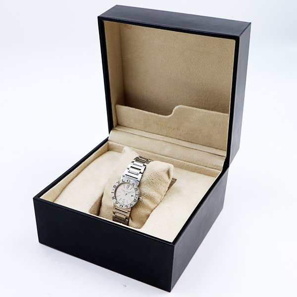 ブルガリ　ブルガリブルガリ　ＢＢ２６ＳＳ　銀文字盤　箱