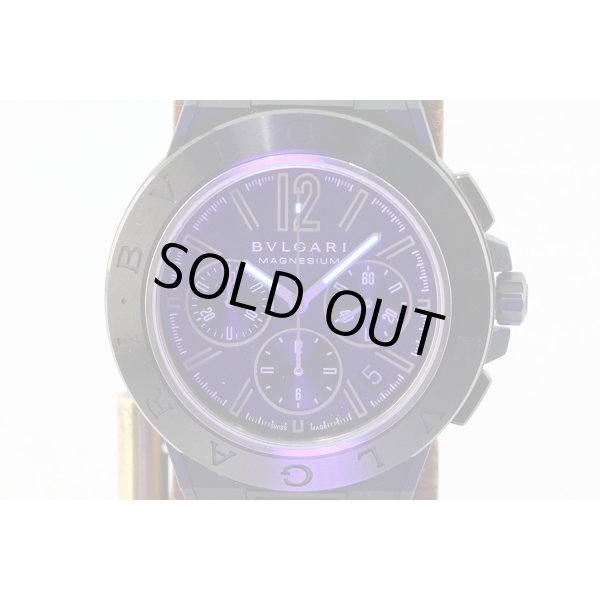 ブルガリ　ディアゴノマグネシウム クロノ ＤＧ４２ＳＭＣ　ＣＨ　黒文字盤　ライト