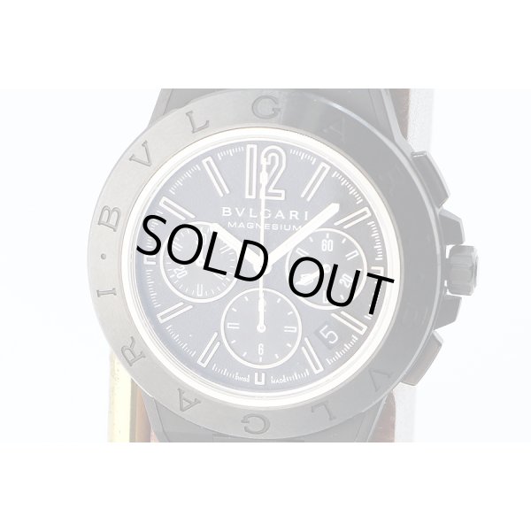 ブルガリ　ディアゴノマグネシウム クロノ ＤＧ４２ＳＭＣ　ＣＨ　黒文字盤　表面
