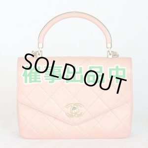 画像: シャネル マトラッセ トップハンドル2WAYショルダーバック コーラルオレンジ