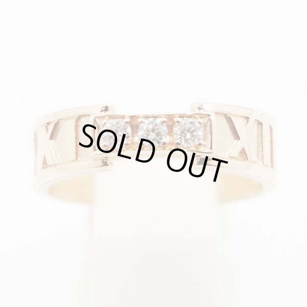 ティファニー　750PG　アトラス 3Pダイアイリリング 4.80g