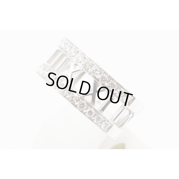 ティファニー　750WG オープンアトラス ハーフダイアイリリング 7.10g　サイド