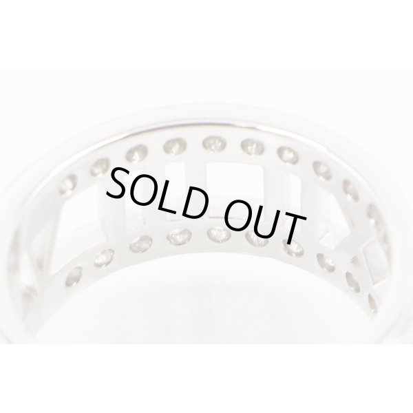 ティファニー　750WG オープンアトラス ハーフダイアイリリング 7.10g　内側拡大