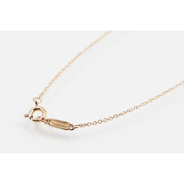 ティファニー　750PG　ハートキー ペンダントネックレス 2.80g　留め具ティファニー　750PG　ハートキー ペンダントネックレス 2.80g　留め具外したイメージ