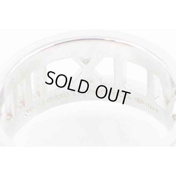 ティファニー　750WG オープンアトラス ハーフダイアイリリング 7.10g　刻印