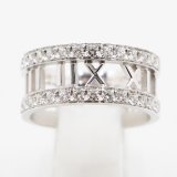 画像: ティファニー　750WG オープンアトラス ハーフダイアイリリング 7.10g