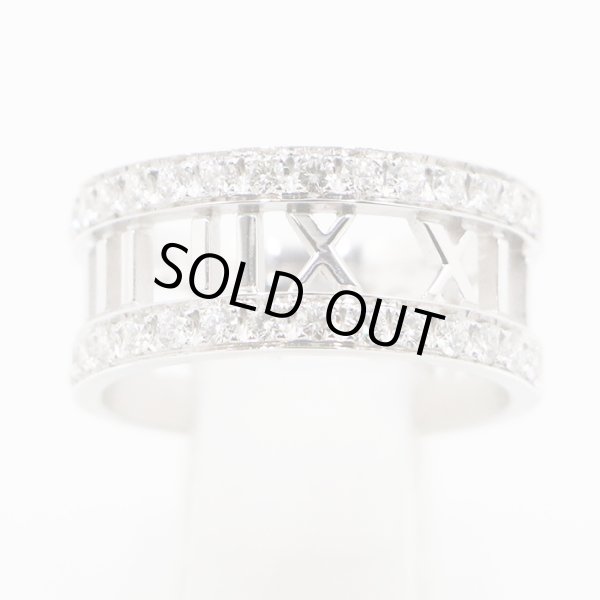 ティファニー　750WG オープンアトラス ハーフダイアイリリング 7.10g