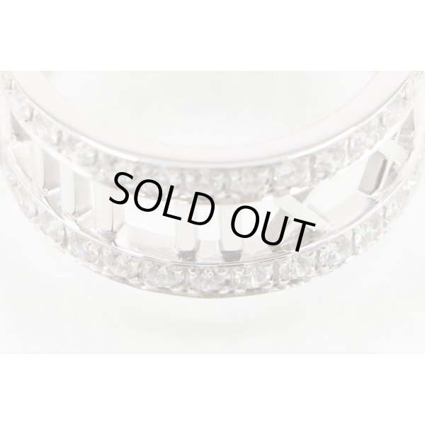 ティファニー　750WG オープンアトラス ハーフダイアイリリング 7.10g　拡大