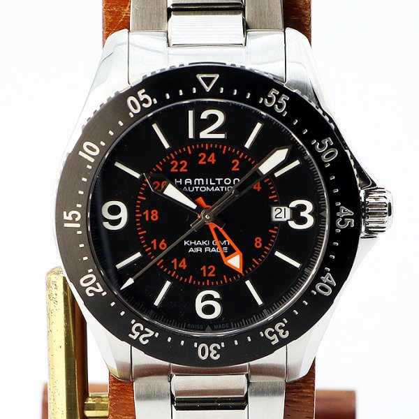 ハミルトン　カーキ　パイロットＧＭＴ　Ｈ７６７５５０　黒文字盤