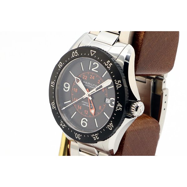 ハミルトン　カーキ　パイロットＧＭＴ　Ｈ７６７５５０　黒文字盤　サイド拡大