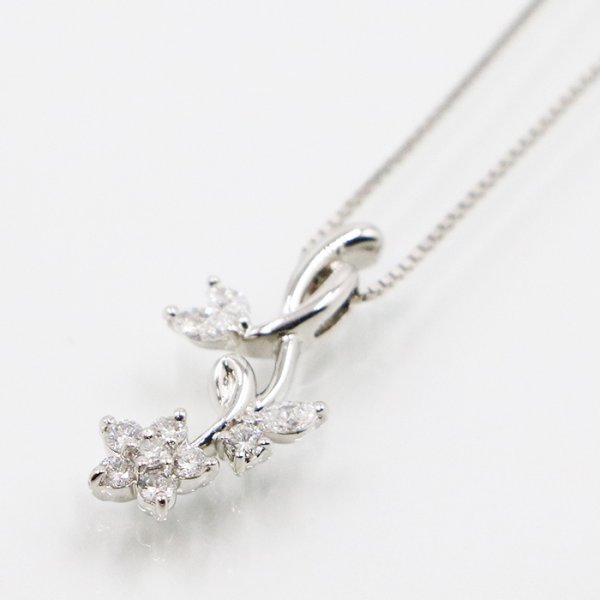 PT850/900 ダイアイリペンダントネックレス 0.35ct 4.90g