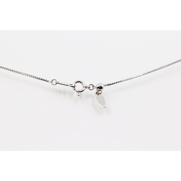 K18WG ダイアイリペンダントネックレス 0.44ct 4.60g　留め具