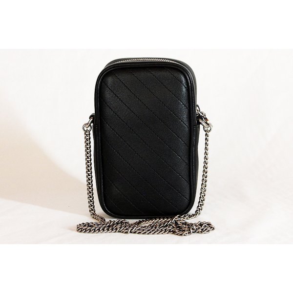 グッチ　ブロンディ チェーンショルダーバック 760315 0416 ブラック　裏面