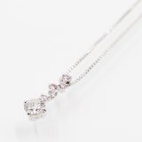 画像: K18WG ダイアイリペンダントネックレス 0.21ct 0.05ct 2.30g