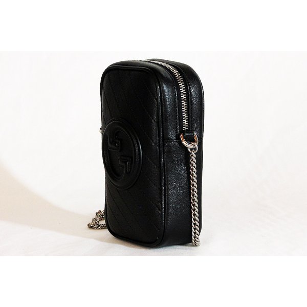 グッチ　ブロンディ チェーンショルダーバック 760315 0416 ブラック　サイド