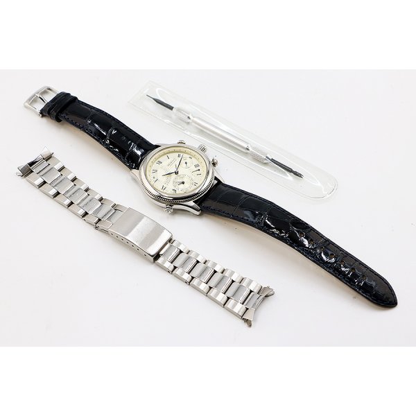 シェルマン　パーペチュアルカレンダーミニッツリピーター　２５周年限定　銀文字盤　替えブレス