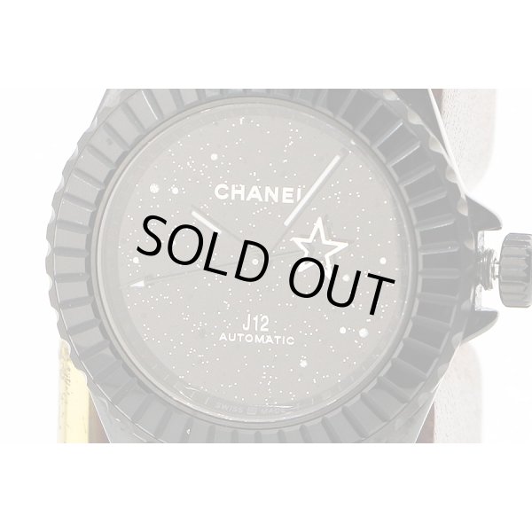 シャネル　Ｊ１２　Ｈ７９８９　インターステラ　黒文字盤　表面拡大