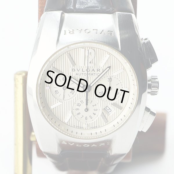 ブルガリ　エルゴン　クロノグラフ　ＥＧ３５ＳＣＨ　銀文字盤