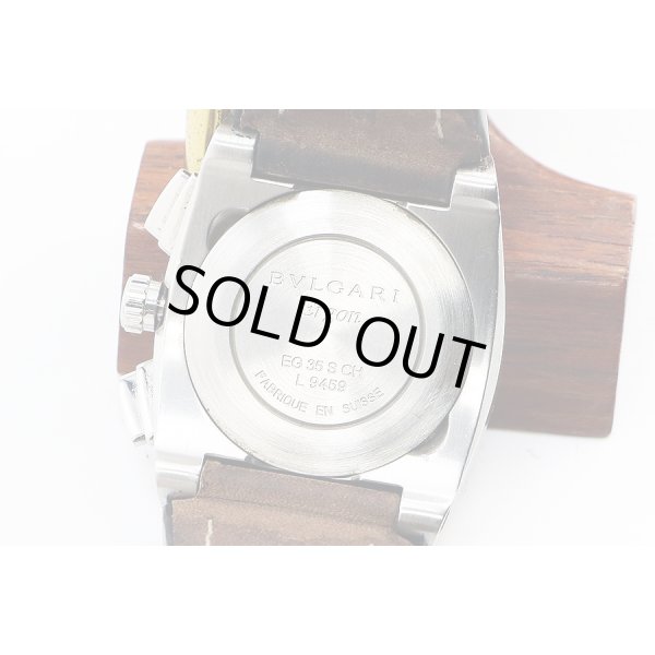 ブルガリ　エルゴン　クロノグラフ　ＥＧ３５ＳＣＨ　銀文字盤　裏面拡大