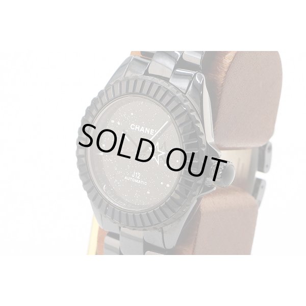 シャネル　Ｊ１２　Ｈ７９８９　インターステラ　黒文字盤　サイド拡大