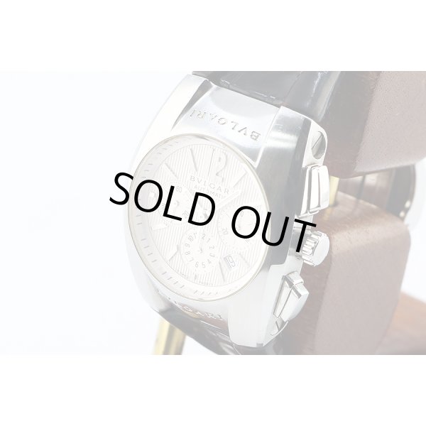 ブルガリ　エルゴン　クロノグラフ　ＥＧ３５ＳＣＨ　銀文字盤　サイド拡大