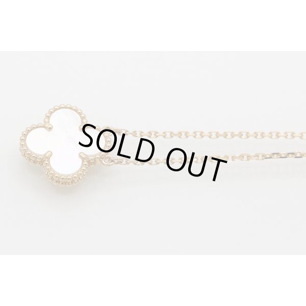 ヴァンクリーフ＆アーペル　750YG ヴィンテージ アルハンブラ ペンダントネックレス 5.10g　サイド