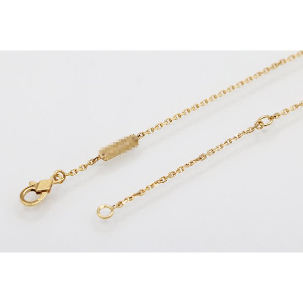 ヴァンクリーフ＆アーペル　750YG ヴィンテージ アルハンブラ ペンダントネックレス 5.10g　留め具外したイメージ