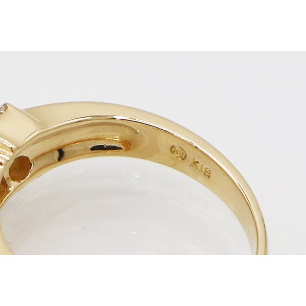 タサキ　K18 ダイアイリリング 0.94ct 4.40g　刻印