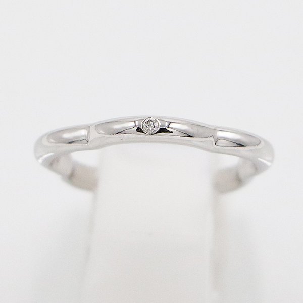 シャネル　750WG カメリア1P ダイアイリリング J3219 2.60g