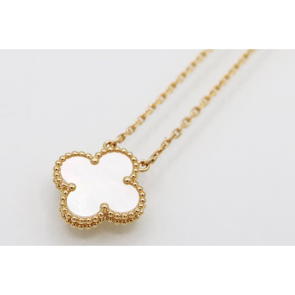 ヴァンクリーフ＆アーペル　750YG ヴィンテージ アルハンブラ ペンダントネックレス 5.10g　裏面