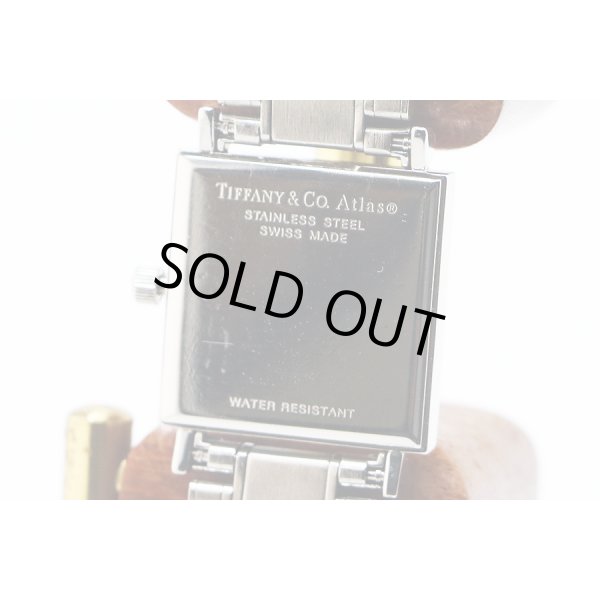 ティファニー　アトラス　スクエア　グレー文字盤　裏面拡大