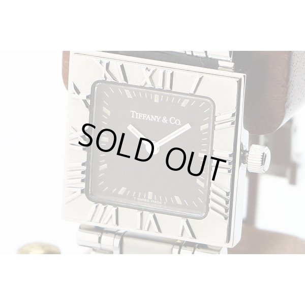 ティファニー　アトラス　スクエア　グレー文字盤　表面拡大