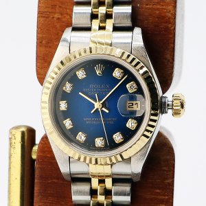 画像: ロレックス　６９１７３Ｇ　青グラデーション文字盤　新１０Ｐ　Ｕ番