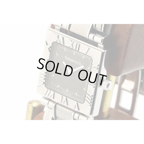 ティファニー　アトラス　スクエア　グレー文字盤　サイド拡大