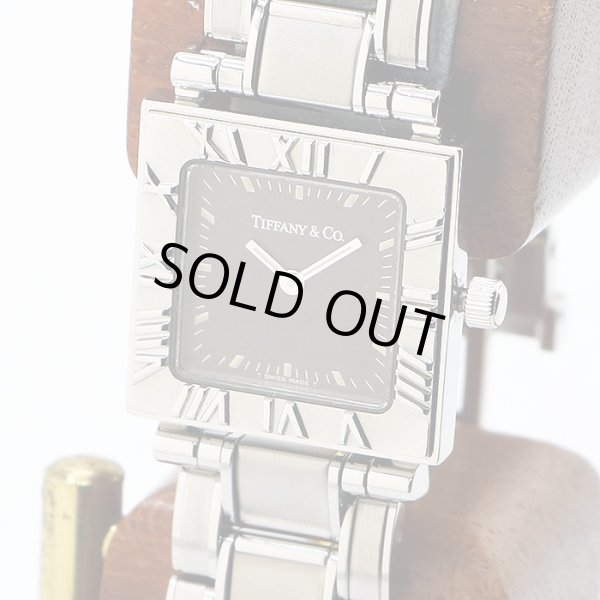 ティファニー　アトラス　スクエア　グレー文字盤