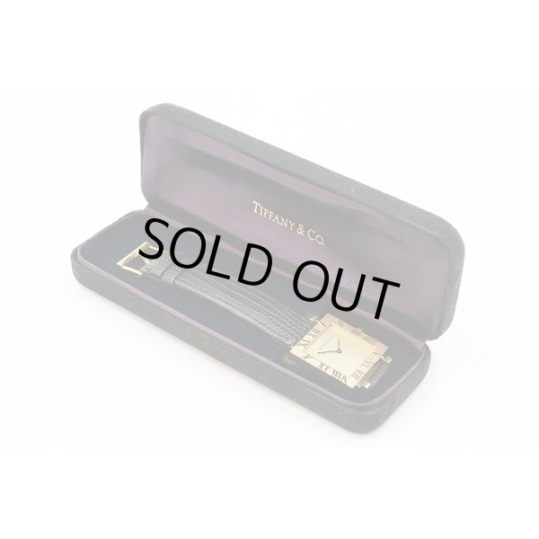 ティファニー　アトラス　スクエア　Ｍ３６３０　金文字盤　箱