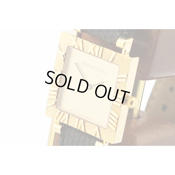 ティファニー　アトラス　スクエア　Ｍ３６３０　金文字盤　サイド拡大